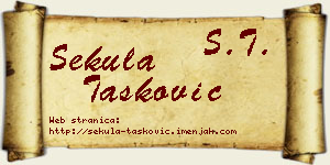 Sekula Tasković vizit kartica